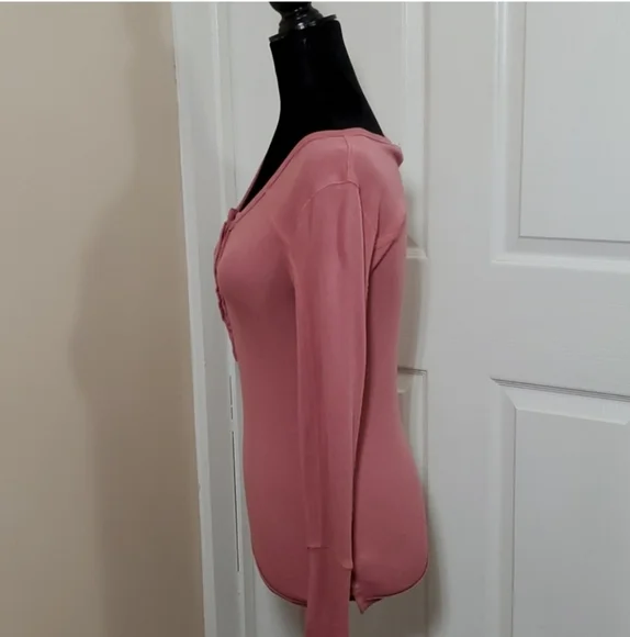 Free People Meg's Layering Long Sleeve Henley - Picture 3 of 7